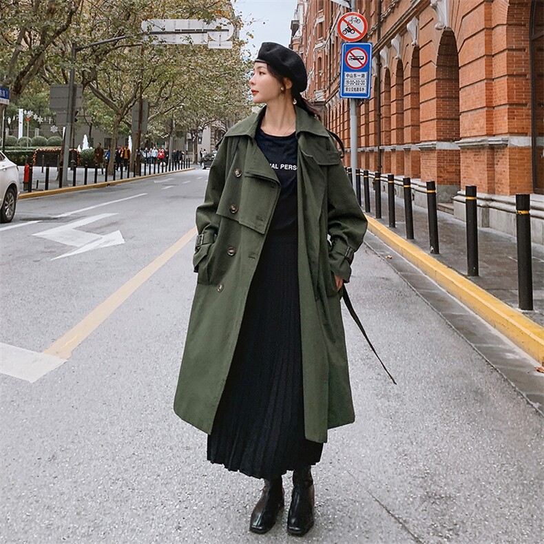 2021春季新款长款工装风衣浙宝292A货号L031,女装风衣,时倾STUDIO
