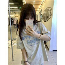 H1061-30原版刺绣夏季新款字母情侣宽松短袖T恤，男装T恤，星座617A-2