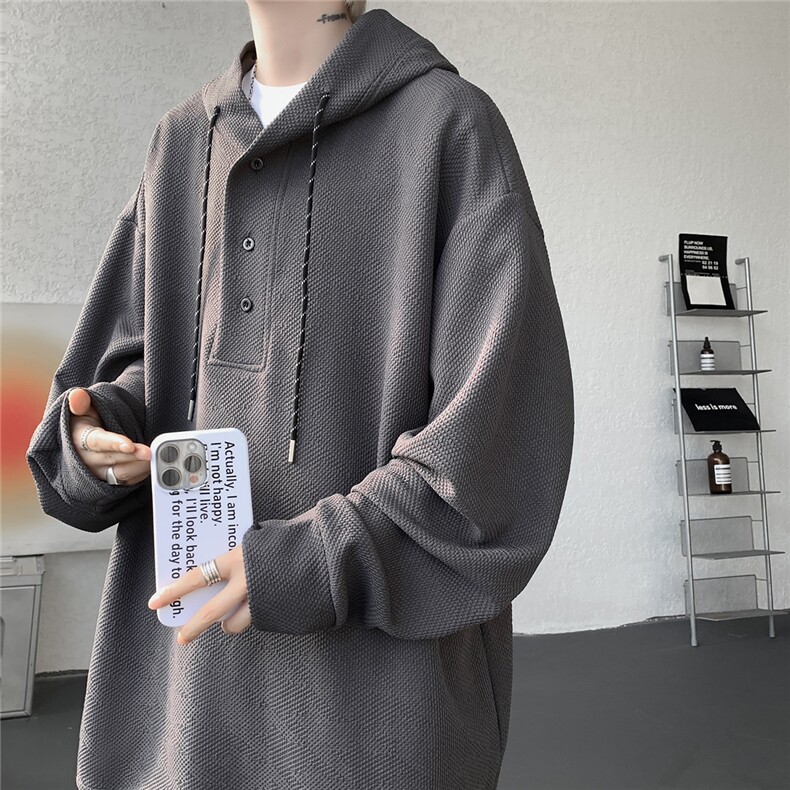 WY5539-P50特 控98 大码个性针织卫衣叠穿外套图片