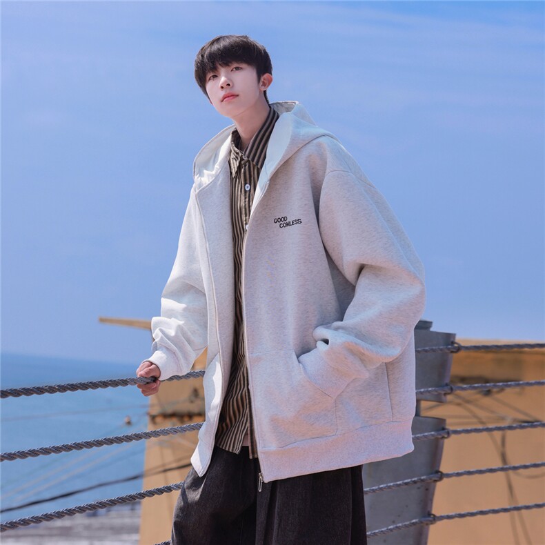 华棉刺绣开衫卫衣秋冬男外套夹克GW008-P60控78图片