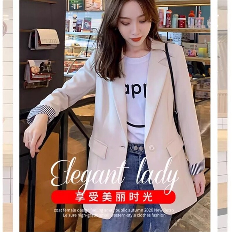 炸街小西装外套女春秋款韩版时尚气质设计感小众休闲女士西服上衣,女装西装,星座506A