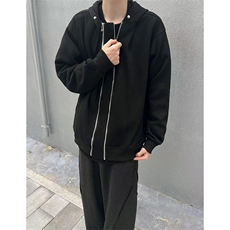 B221美式ins高街双拉链宽松开衫卫衣连帽外套SY2319-P95控128，男装卫衣，电商B221