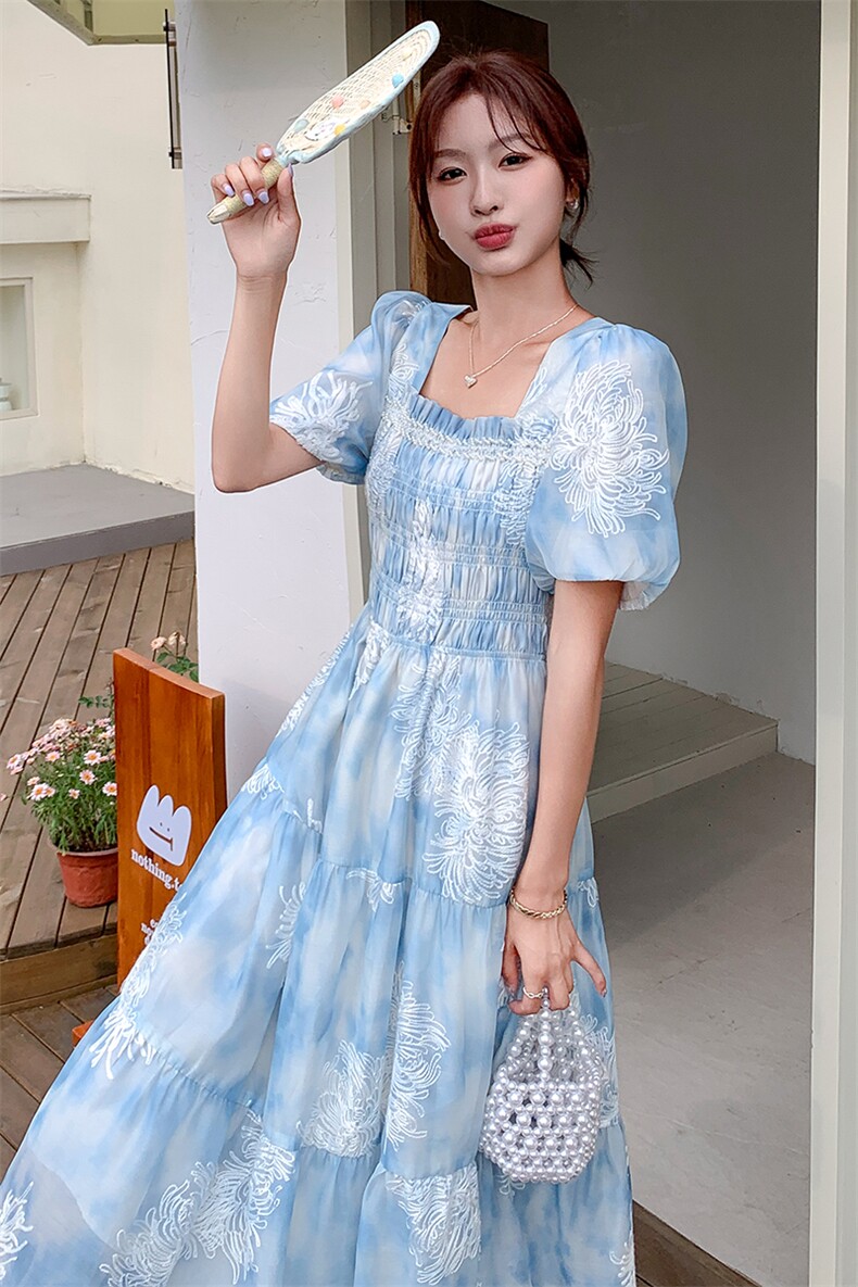 2025夏季新品2C256-9515-P145-208刺绣手工钉珠连衣裙,女装连衣裙,2C256