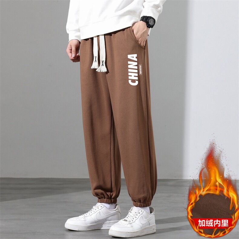 抖音直播2025秋冬加绒现货主推男士休闲印花运动长裤K923-P20，女装休闲裤，星座1816-2（原1210–2）