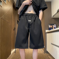 港风夏季新款潮流拉链设计宽松休闲五分裤B315-K24060-p45控68，男装休闲裤，电商B315