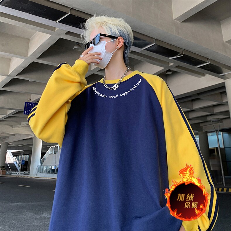 抖音得物供货提供视频秋冬重磅美式宽松织带圆领卫衣0720,男装卫衣,电商A486