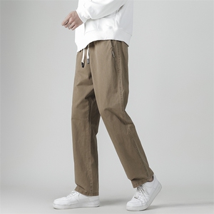 高品质港风秋款男休闲裤纯棉直筒宽松长裤加大码M-5xl h0799 P40图片