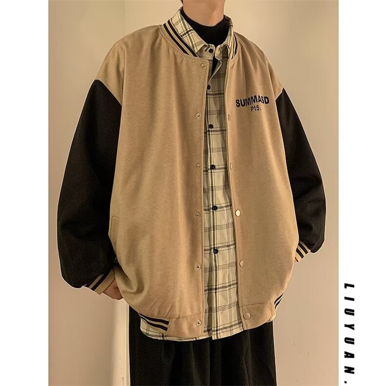 春季男士新款外套2023夹克潮流帅气宽松棒球服JK07504-P55,男装夹克,星座308B-1