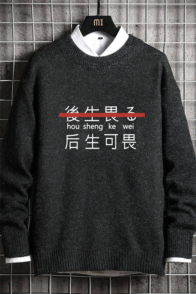 M19028-P45加绒款-P65加厚加绒毛衣男大码毛线衣男针织衫男线衫,男装针织衫/毛衣,电商A040A