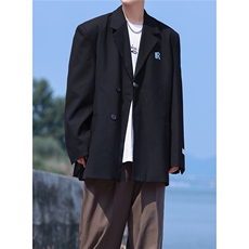 2026港风金属搭扣潮流西服大码M-5XL高级西装领男XF77068P85控128，男装西服套装，星座227-7