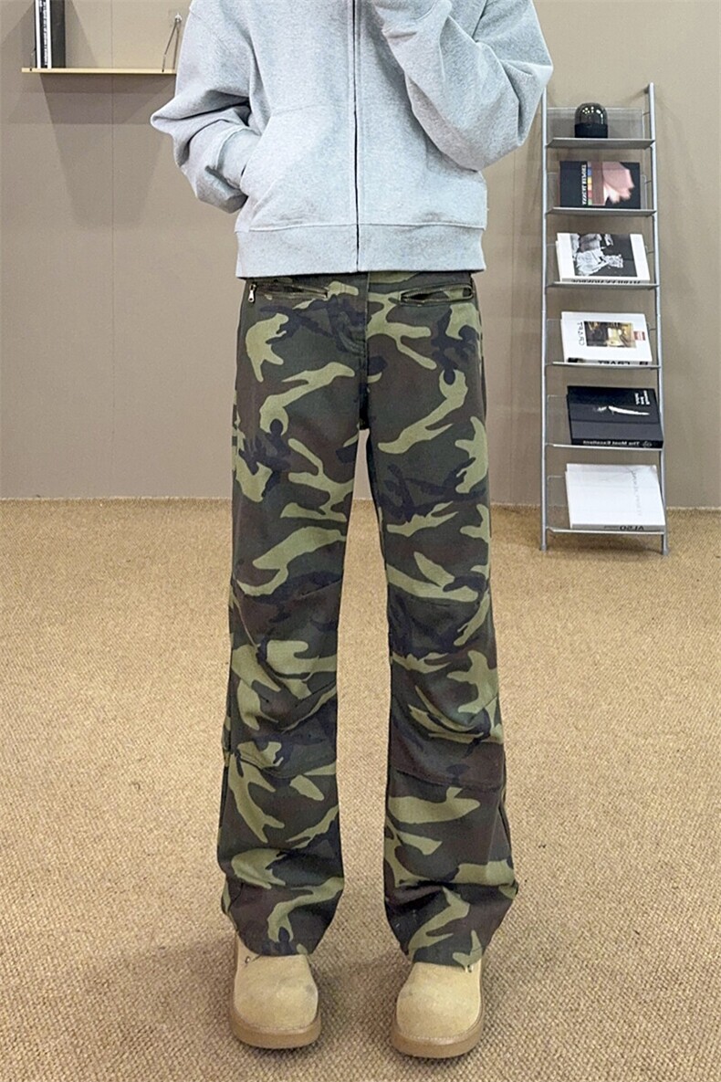 B221美式ins高街暗黑多口袋修身工装牛仔裤LK24156-P65控88,男装牛仔裤,电商B221