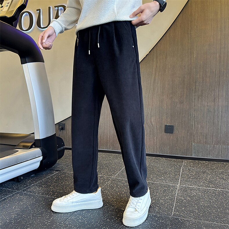 加绒加厚裤子男秋冬季2025新款百搭休闲裤C317-65323-P78,男装卫衣,电商C317