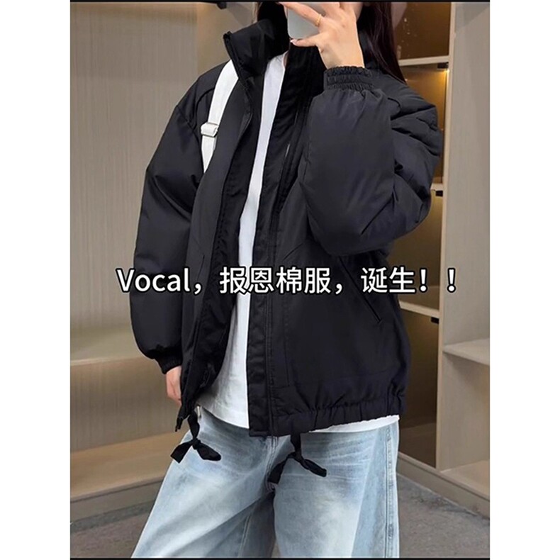 现货冬季美式休闲加厚雪山外套夹克立领纯色三防户外工装棉服,男装夹克,电商A486-1