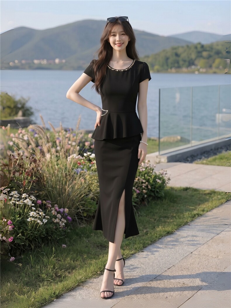 欧货小黑裙2026夏季新款欧货减龄时尚潮流气质百搭显瘦连衣裙女潮,女装连衣裙,尚洛菲