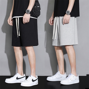 纯色简约短卫裤男士潮牌短裤夏季休闲直筒五分裤HX1025TP30控价48图片