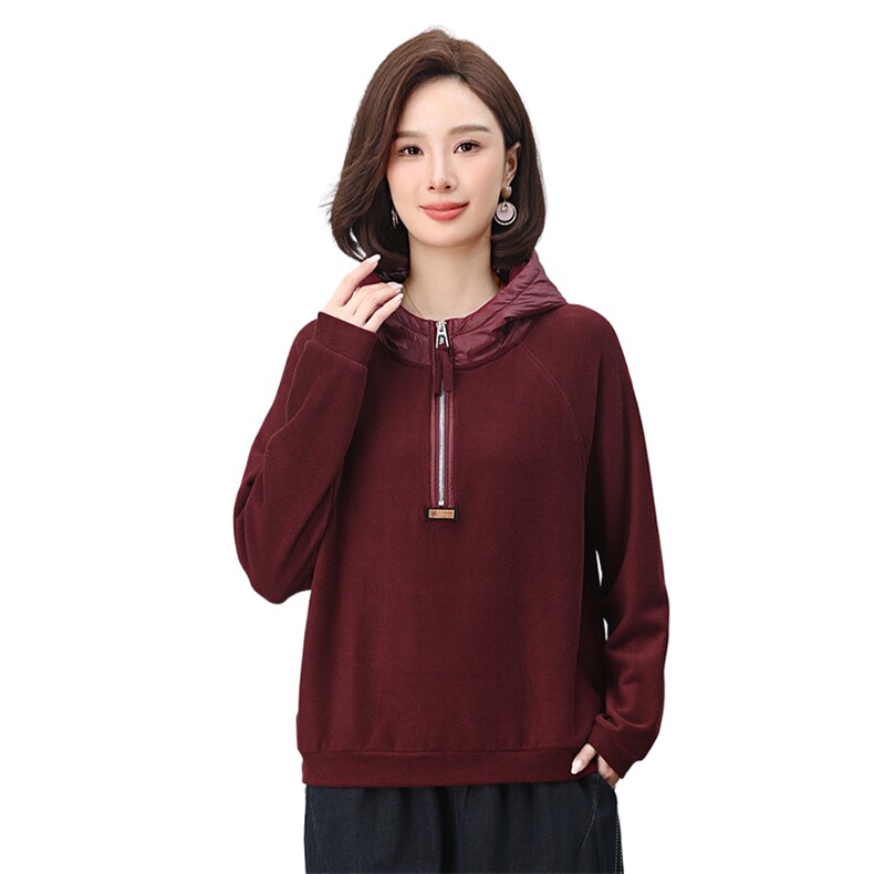 叶笙衣1188德绒连帽拉链卫衣,女装卫衣/绒衫,叶笙衣