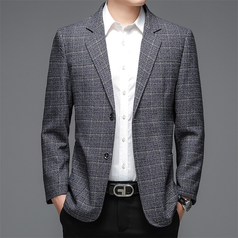 休闲西服男西装春季商务休闲中年男士西装外套单西上衣服爸爸男装,男装西服,电商B212（原钱塘6029）