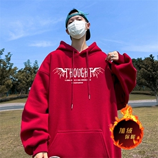 数据500克重磅秋冬美式加绒加厚卫衣外套Y130常规特P35绒P40，男装卫衣，电商A486
