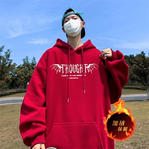 数据500克重磅秋冬美式加绒加厚卫衣外套Y130常规特P35绒P40图片