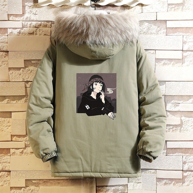 MM48122-P130冬季大毛领衣男士大码加厚袄男服砖墙挂拍,男装棉衣,电商A040A