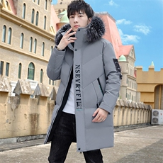 棉衣男冬季连帽中长款大毛领时尚百搭长款棉服外套MY1668-P113，男装棉衣，星座310B-3