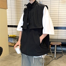 日系复古工装马甲男装夏季轻薄宽松无袖背心休闲上衣M2024-p50，男装背心/马甲，星座1008