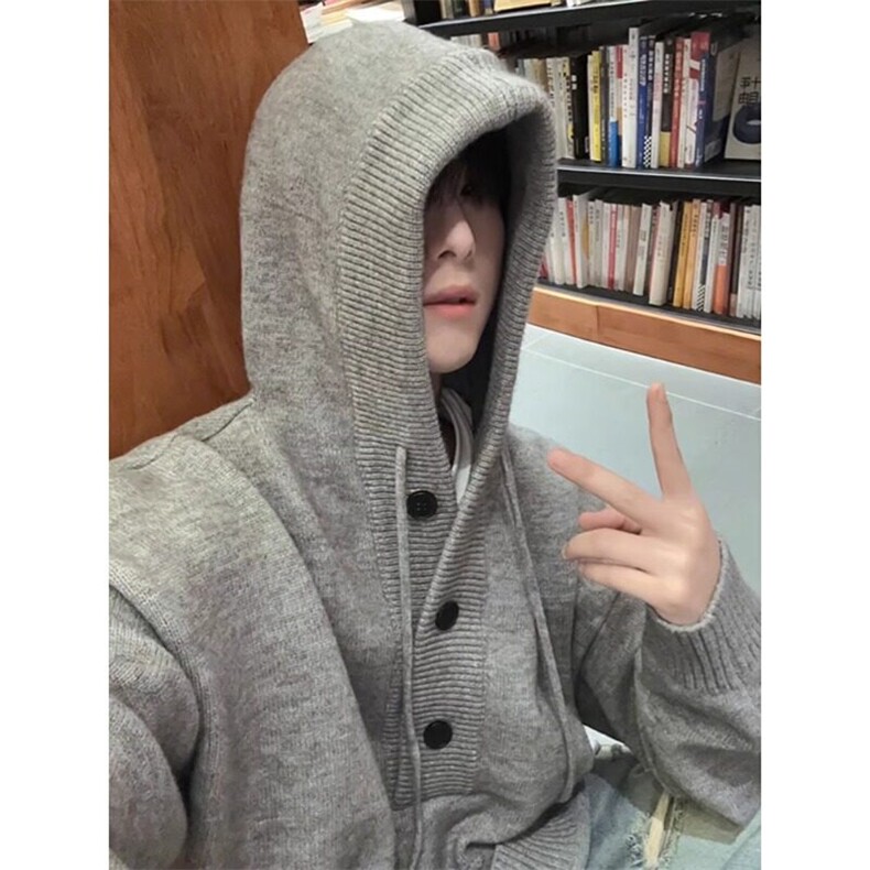 [有货]灰色半开衫毛衣针织卫衣外套MY5521特P65,男装针织衫/毛衣,星座908-1