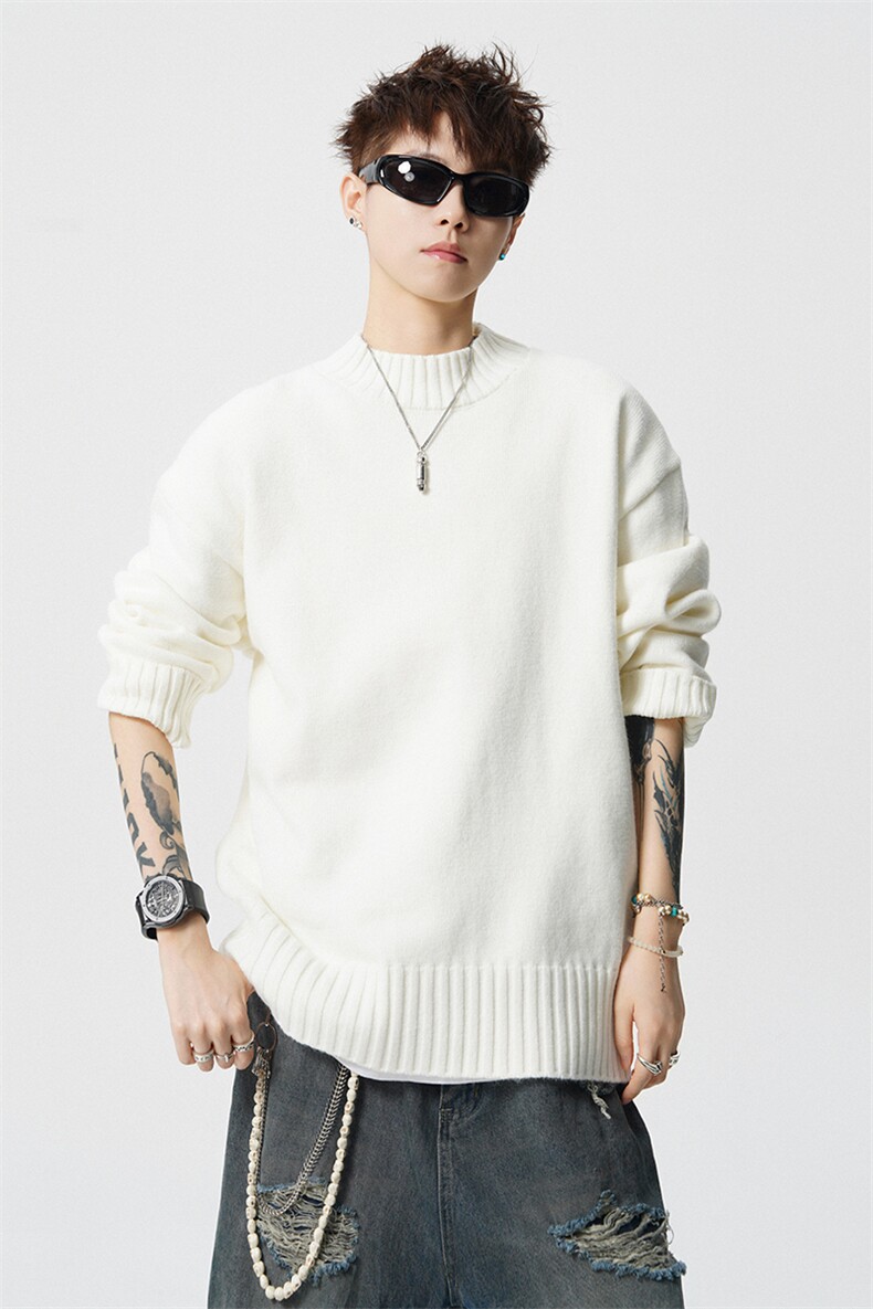 8XL-M圆领毛衣男秋冬保暖针织打底衫新款内搭上衣厚MY1218P45控68,男装T恤,电商D206-1