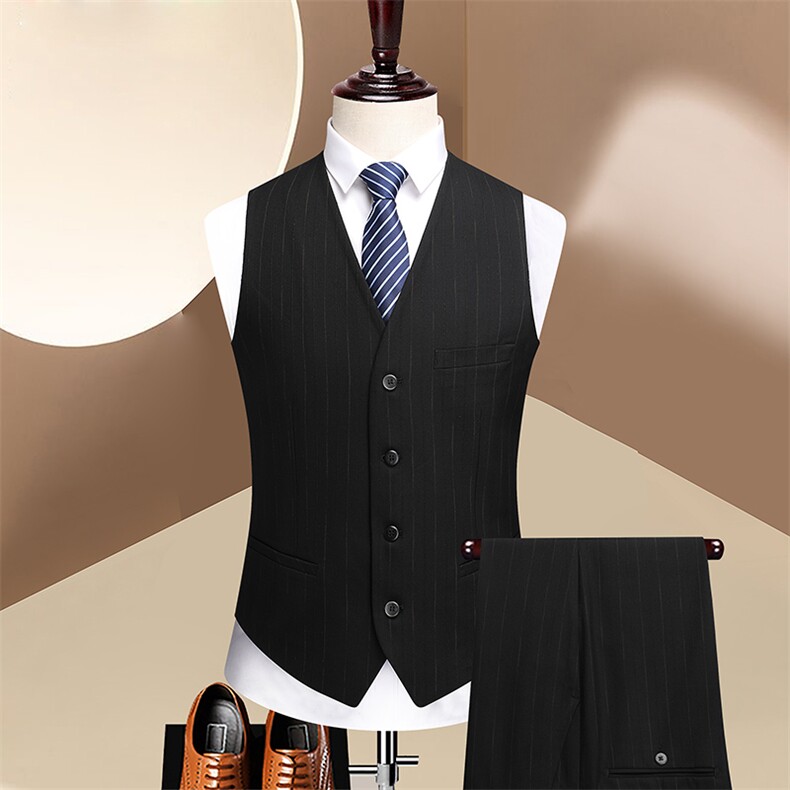 高品质微弹三件套胸花需另配,男装西服套装,电商D210