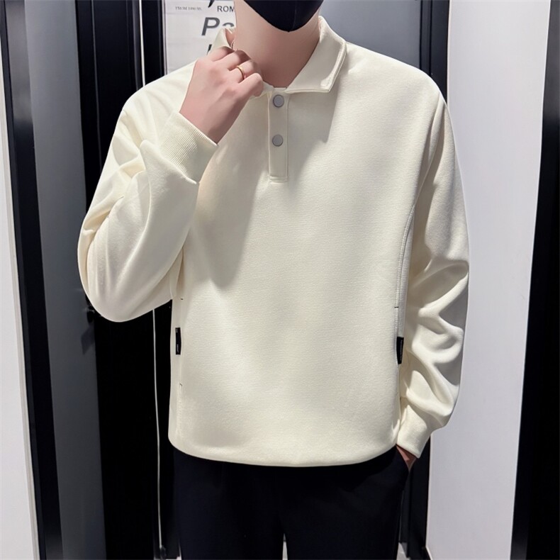 B340 WY77076 P68 98 店主风小伙风高品质痞帅翻领卫衣图片