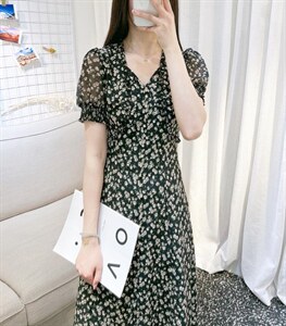 DINO BIENS【现货】 夏季新款  仙女气质小花连衣裙图片