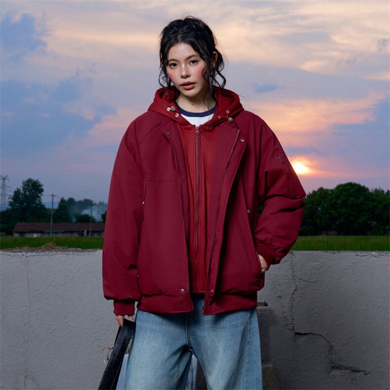 !潮流冬季连帽拉链加绒加厚棉衣情侣撞色棉服外套MY5567-P78,男装棉衣,星座610B-1