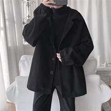 N2070/P75春装毛呢夹克男潮学生宽松休闲大码呢子外套夹克男控98，男装夹克，电商A141