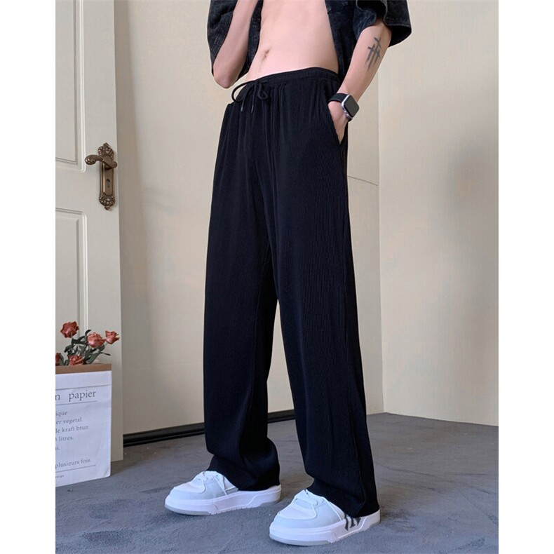K202P40控58冰丝夏季ins长款透气运动薄款宽裤子,男装休闲裤,电商B205