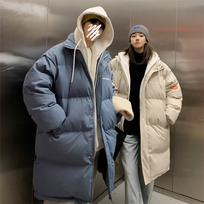 备战双十一中长款过膝棉服假两件加厚情侣棉衣女G910P158女类,男装棉衣,电商A339