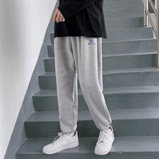 2024秋装纯色大码男士卫裤休闲裤百搭情侣九分裤长裤A158-K01-P45,男装休闲裤,电商A158-1