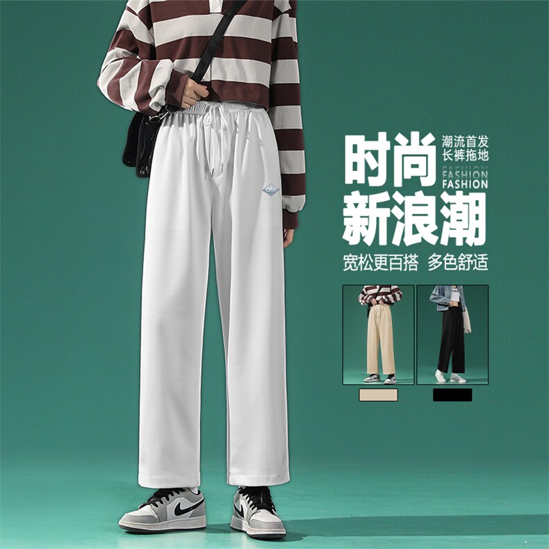 透气薄款亲肤卫裤抗皱个性胶标高街潮牌宽松九分裤WK13-1特批25,男装休闲裤,星座718-1