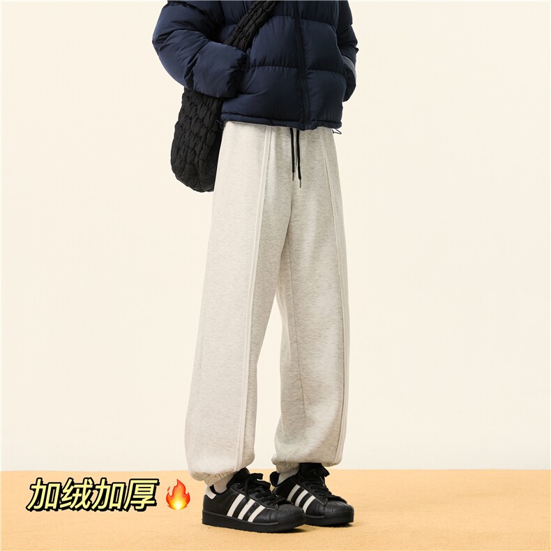抖音品质港风新款中缝潮流束脚卫裤休闲裤B315-K23495-P65控78图片