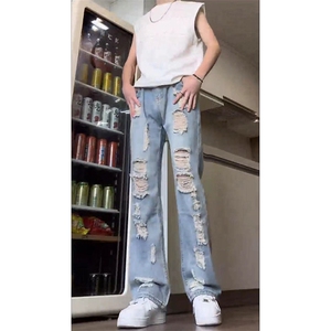 夏季美式高街破洞inx小众牛仔裤货号K725P55图片