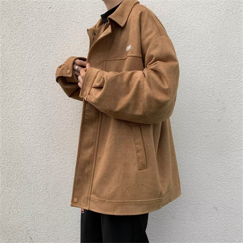 复古工装外套男秋冬美式高街潮麂皮绒夹克宽松休闲上衣J9234-P60,男装夹克,星座1008-1