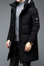 2023冬装新款中老年羽绒服男长款休闲白鸭绒外套ALXB8928-P405图片