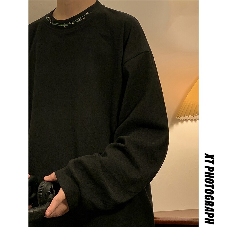 中性款秋季新款德克绒圆领长袖卫衣宽松打底衫A316-1-Y94P40控58,男装T恤,星座906（原电商a316-1）