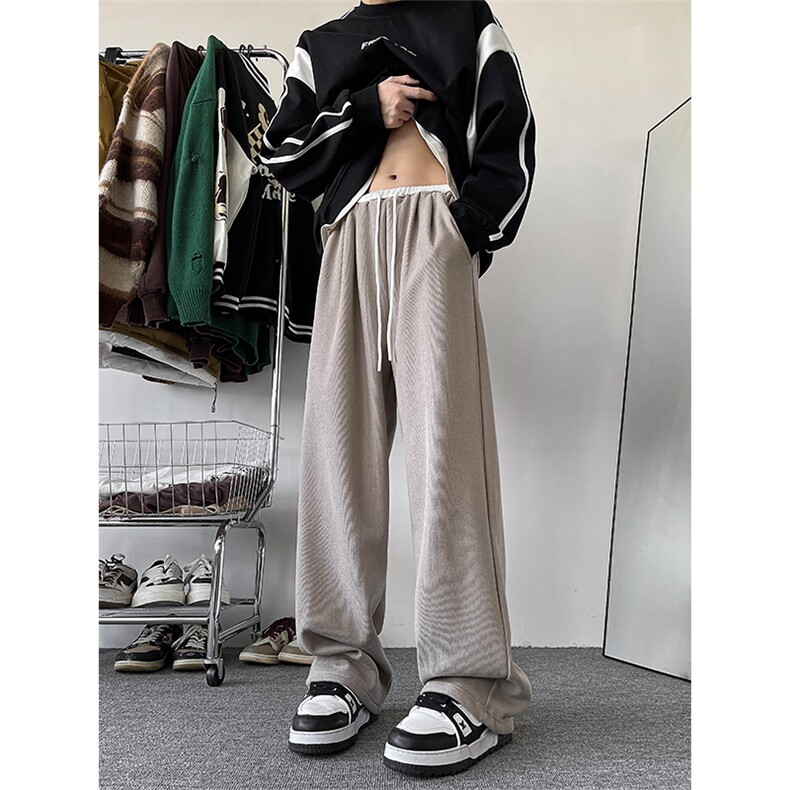 11裤子加绒加厚宽松直筒运动裤ins潮牌休闲裤XZ211-1-K2359-P60,女装休闲裤,星座211-1