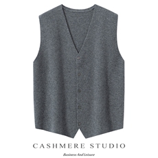 2025百搭时尚简约无袖马甲，男装羊绒套衫，绒誉暖羊绒