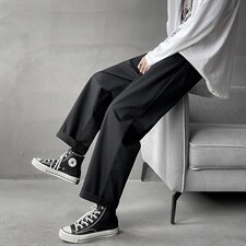 新款日系工装裤男直筒宽松阔腿长裤ins美式休闲裤子K2691-P25，男装休闲裤，星座512-2