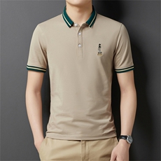 中年夏季商务休闲经典纯色打底衫男士时尚翻领上衣SFT3137-P48，男装Polo衫，星座1105-3