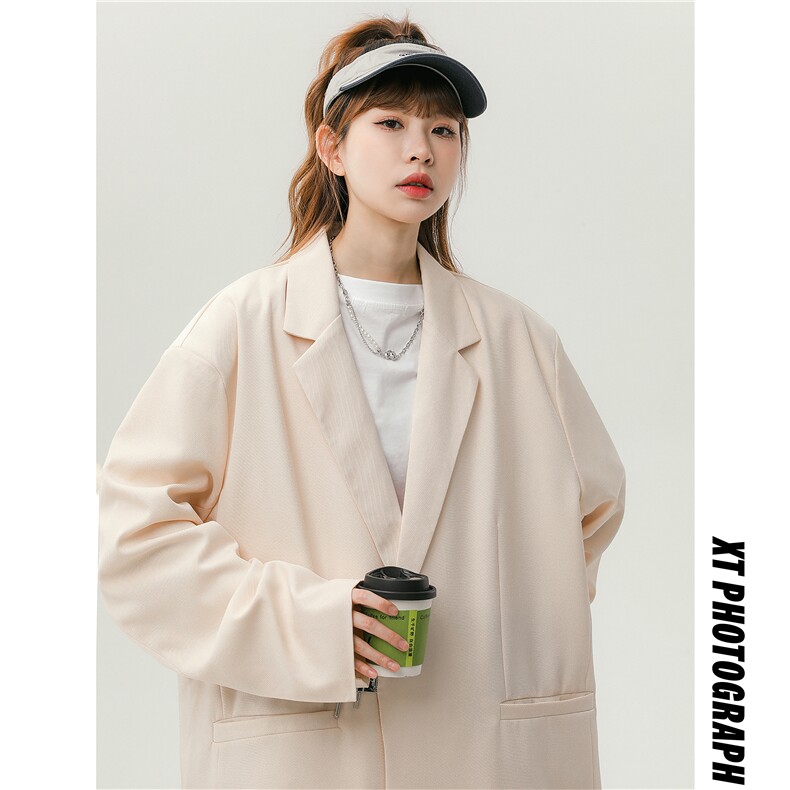 1中性风金属装饰西服女外套女港风平铺西服男外套XF7811P85控105，男装西服，星座226-2