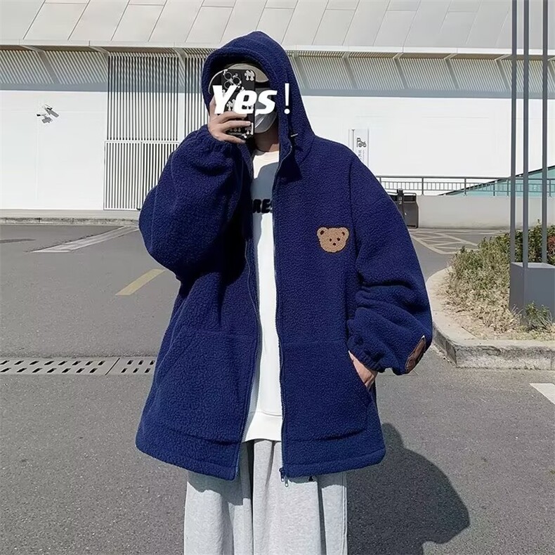美式秋冬季新款熊双层加厚羊羔外套WT888P70,男装夹克,星座1116-2