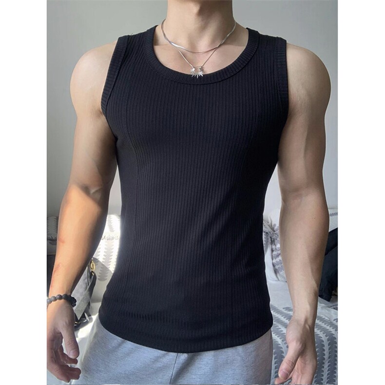 重磅无袖显肌肉螺纹背心男运动休闲健身坎肩打底NBV810-特价15,男装背心/马甲,电商A007