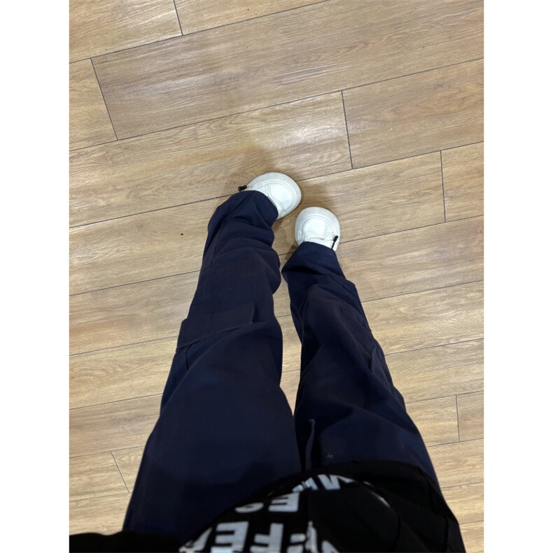 抖音品质秋季新款潮流美式拼接宽松休闲裤B315-K24355-特p40-控78,男装休闲裤,电商B315